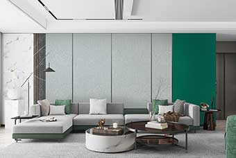 烟台轻奢风格-客厅