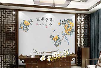 烟台森佰汇航空纤维墙咔（富贵荣华）