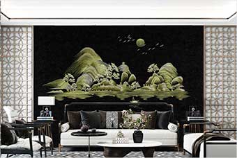 烟台森佰汇航空纤维墙咔（湖光山色）